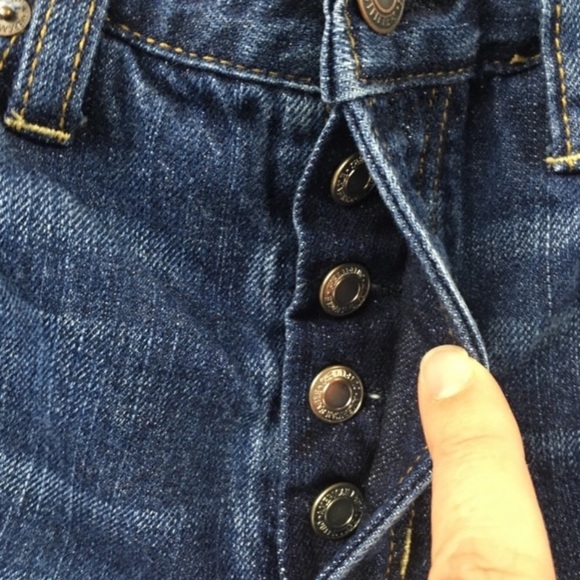 American Eagle Vintage Hi-Rise Skinny Button Fly Dark Jeans Women’s Sz‎ 4 - Picture 4 of 6